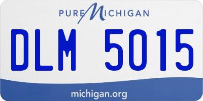 MI license plate DLM5015
