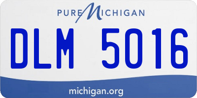 MI license plate DLM5016