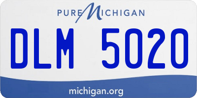 MI license plate DLM5020