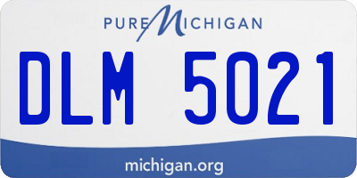 MI license plate DLM5021