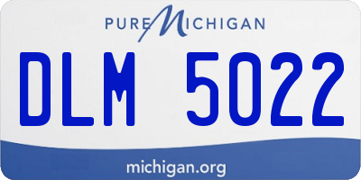 MI license plate DLM5022