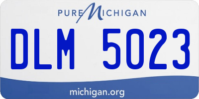 MI license plate DLM5023