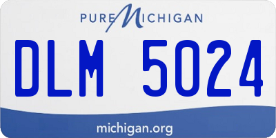 MI license plate DLM5024