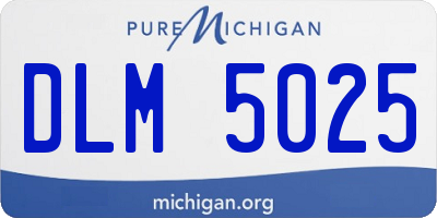 MI license plate DLM5025