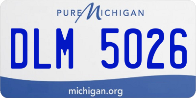 MI license plate DLM5026