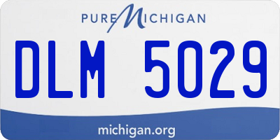 MI license plate DLM5029