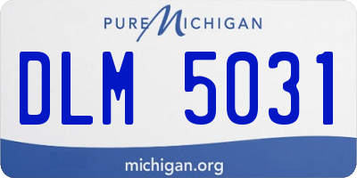 MI license plate DLM5031