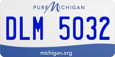MI license plate DLM5032