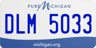 MI license plate DLM5033