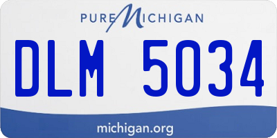 MI license plate DLM5034