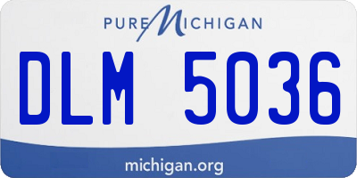 MI license plate DLM5036