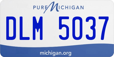 MI license plate DLM5037