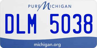 MI license plate DLM5038