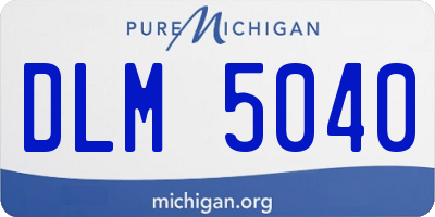 MI license plate DLM5040