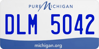 MI license plate DLM5042
