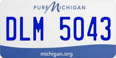 MI license plate DLM5043