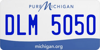 MI license plate DLM5050