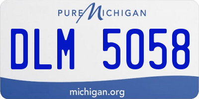 MI license plate DLM5058