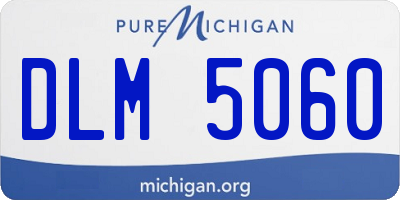 MI license plate DLM5060