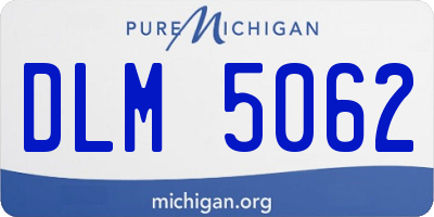 MI license plate DLM5062