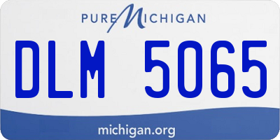 MI license plate DLM5065