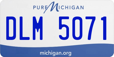 MI license plate DLM5071