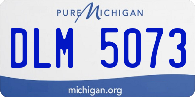 MI license plate DLM5073