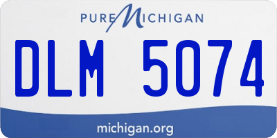 MI license plate DLM5074