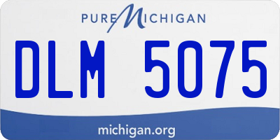 MI license plate DLM5075