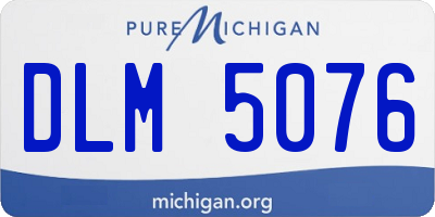 MI license plate DLM5076