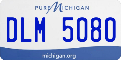 MI license plate DLM5080