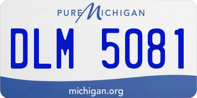 MI license plate DLM5081