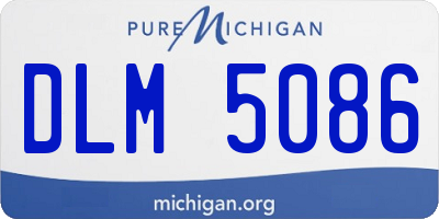 MI license plate DLM5086