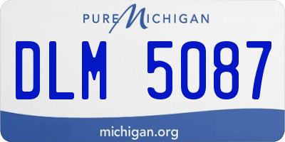 MI license plate DLM5087