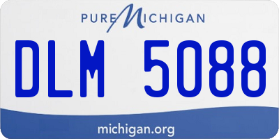 MI license plate DLM5088