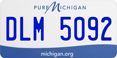 MI license plate DLM5092