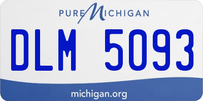 MI license plate DLM5093