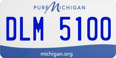 MI license plate DLM5100
