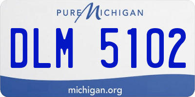 MI license plate DLM5102