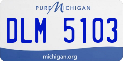 MI license plate DLM5103