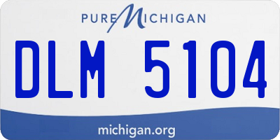 MI license plate DLM5104