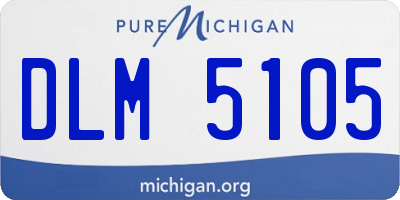 MI license plate DLM5105