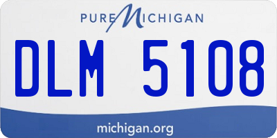 MI license plate DLM5108