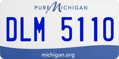 MI license plate DLM5110