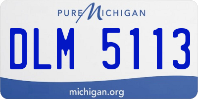 MI license plate DLM5113