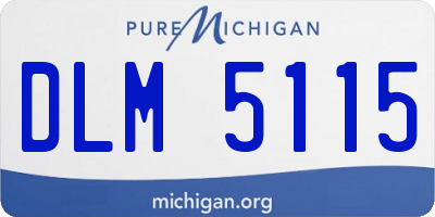 MI license plate DLM5115