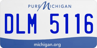 MI license plate DLM5116