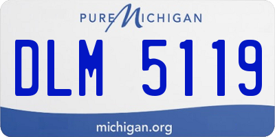 MI license plate DLM5119