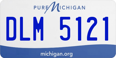MI license plate DLM5121