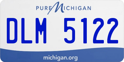 MI license plate DLM5122